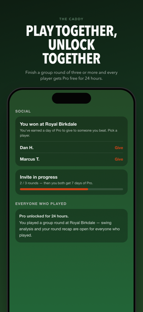 Group round unlock and winner’s day pass